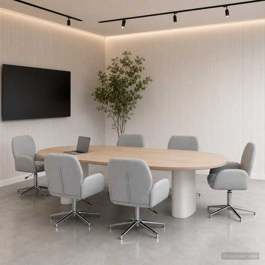 vidaXL Καρέκλες Γραφείου με Περιστροφή 6 τμχ. 54 x 58 x 90 εκ. Ύφασμα