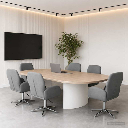 vidaXL Καρέκλες Γραφείου με Περιστροφή 6 τμχ. 54 x 58 x 90 εκ. Ύφασμα