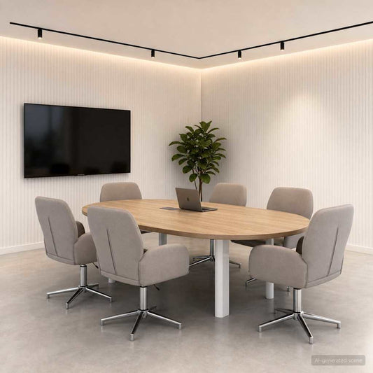 vidaXL Καρέκλες Γραφείου με Περιστροφή 6 τμχ. 54 x 58 x 90 εκ. Taupe