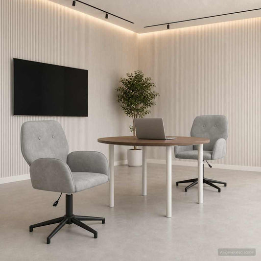 vidaXL Καρέκλες Γραφείου με Περιστροφή 2 τμχ. 54 x 55 x 90 εκ Βελούδο