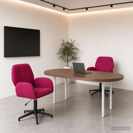 vidaXL Καρέκλες Γραφείου με Περιστροφή 2 τμχ. 54 x 55 x 90 εκ Κόκκινο