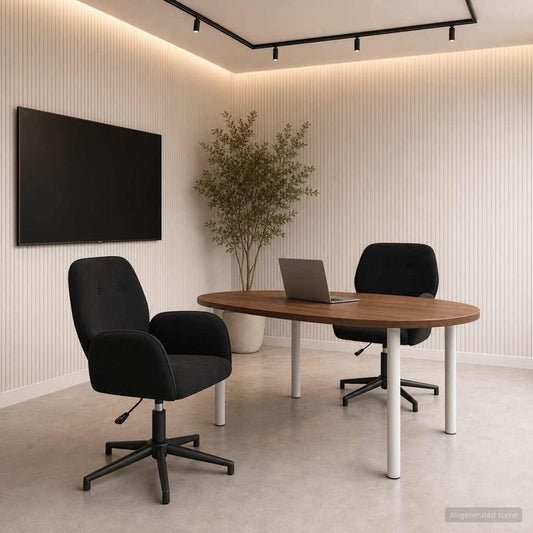 vidaXL Καρέκλες Γραφείου με Περιστροφή 2 τμχ. 54 x 55 x 90 εκ Μαύρο