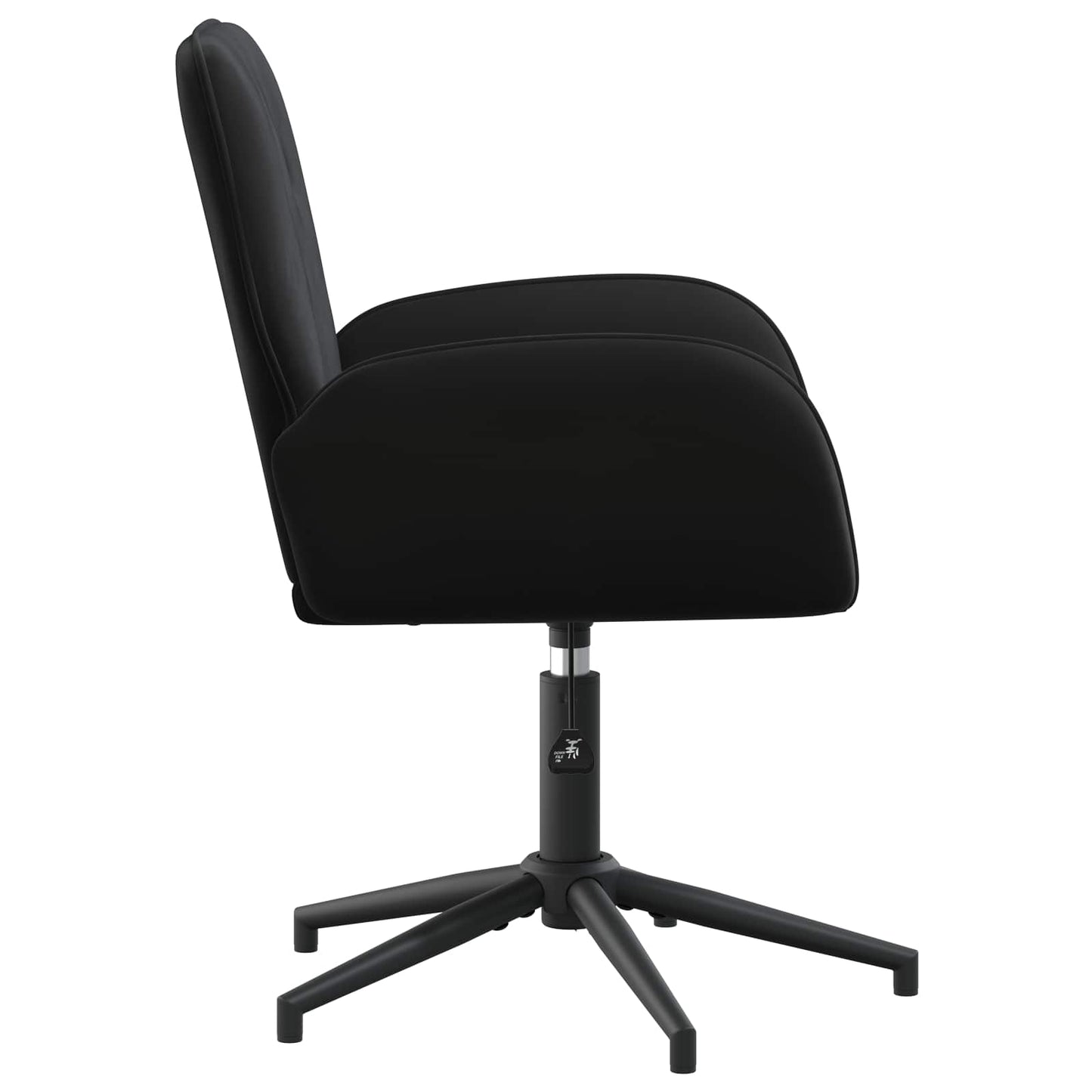vidaXL Καρέκλες Γραφείου με Περιστροφή 2 τμχ. 54 x 55 x 90 εκ Μαύρο