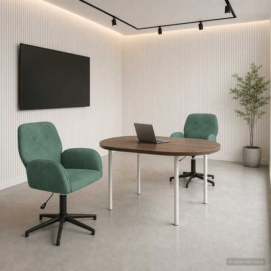 vidaXL Καρέκλες Γραφείου με Περιστροφή 2 τμχ. 54 x 55 x 90 εκ Θαλασσί