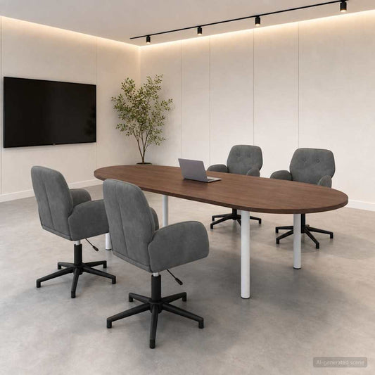 vidaXL Καρέκλες Γραφείου με Περιστροφή 4 τμχ. 54 x 55 x 90 εκ Βελούδο