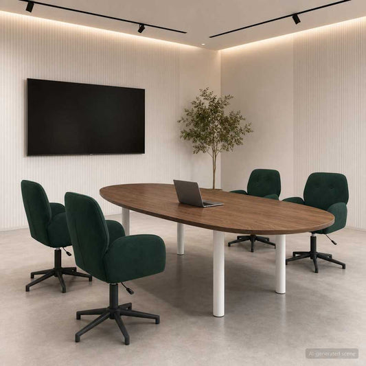 vidaXL Καρέκλες Γραφείου με Περιστροφή 4 τμχ. 54 x 55 x 90 εκ Βελούδο