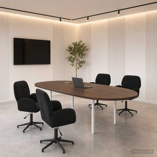 vidaXL Καρέκλες Γραφείου με Περιστροφή 4 τμχ. 54 x 55 x 90 εκ Μαύρο