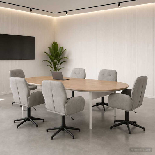 vidaXL Καρέκλες Γραφείου με Περιστροφή 6 τμχ. 54 x 55 x 90 εκ Βελούδο
