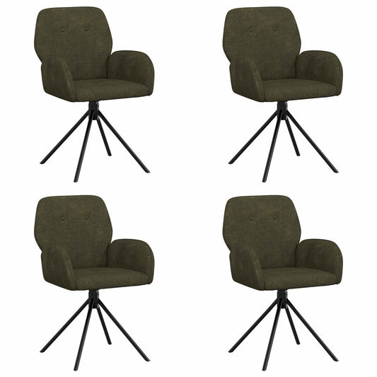 vidaXL Γυριστές καρέκλες φαγητού 4 pcs Φιλικό Δερμάτινο Σουέντ