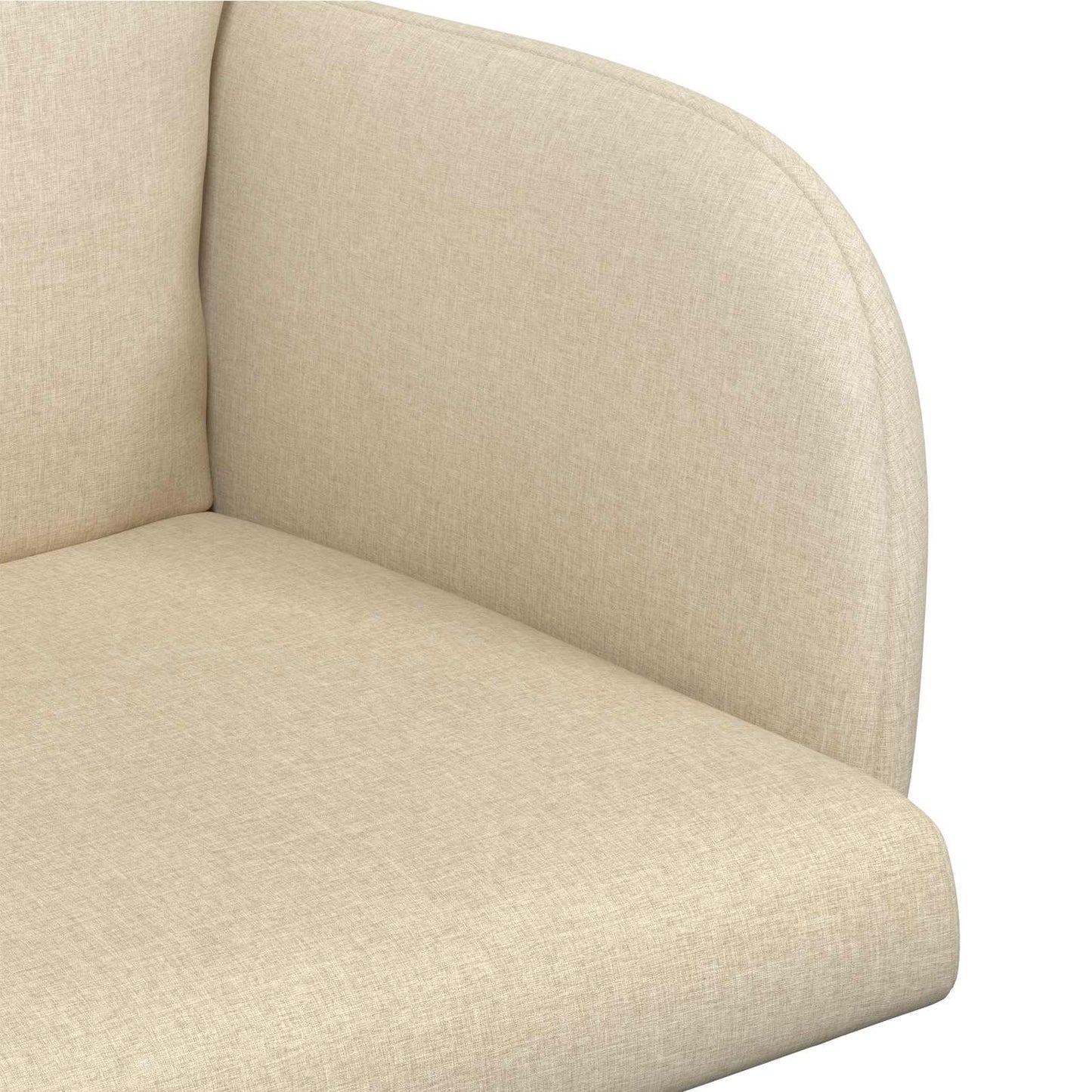 vidaXL Καρέκλες φαγητού 4 pcs Ύφασμα Κρεμ 60 x 56 x 96 εκ