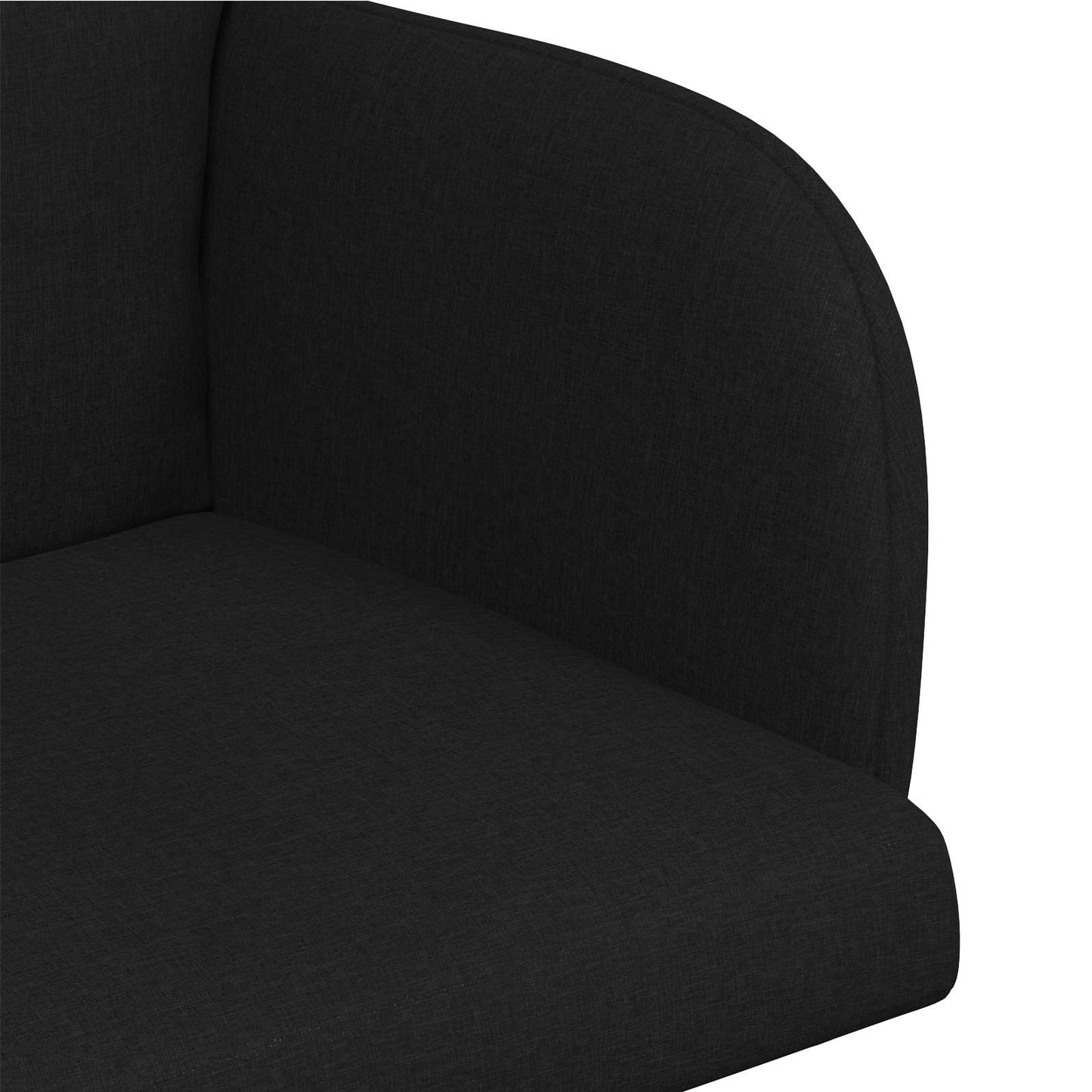 vidaXL Καρέκλες φαγητού 6 pcs Ύφασμα Μαύρο 60 x 56 x 96 εκ