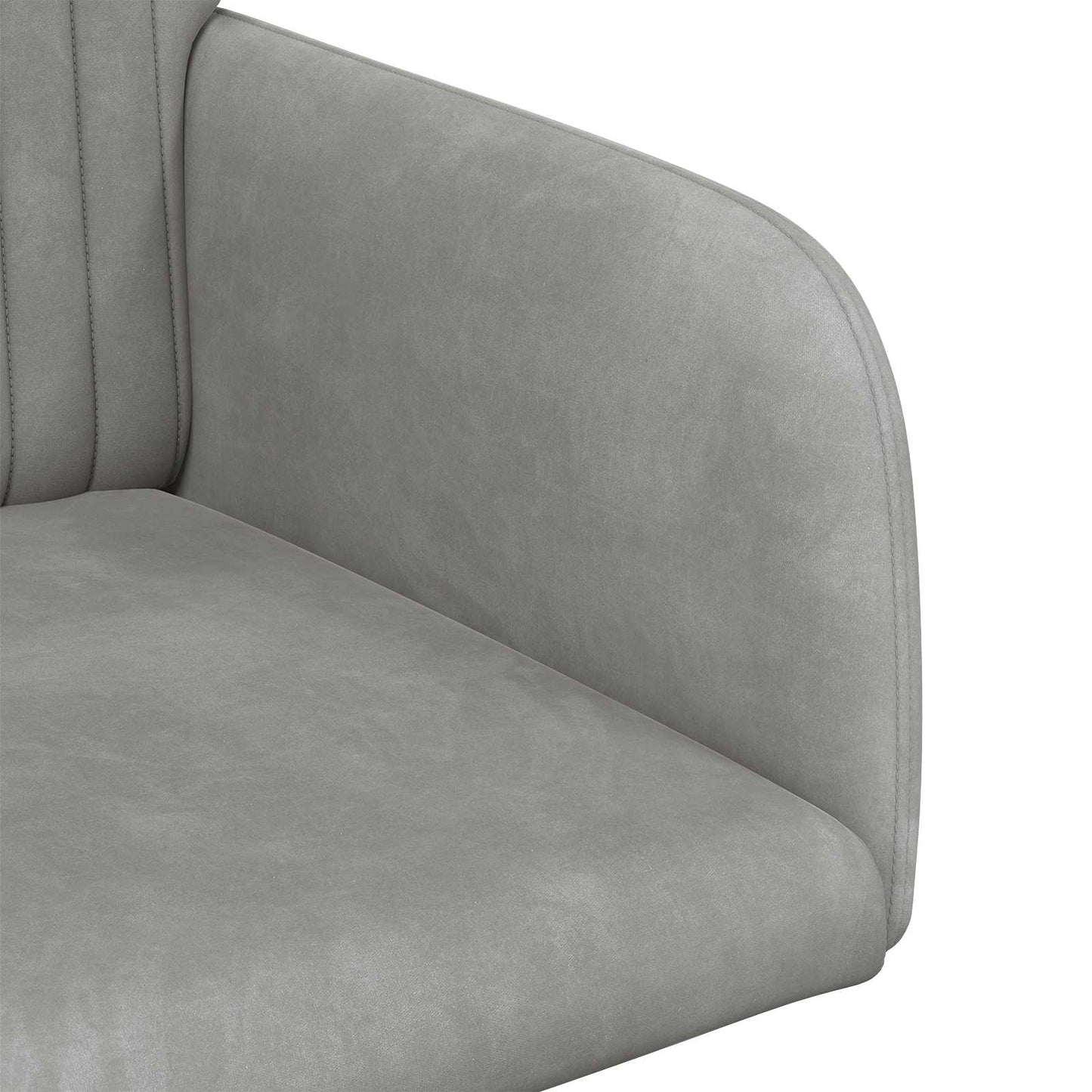 vidaXL Καρέκλες φαγητού 4 pcs Βελούδο Ανοιχτό γκρι 55 x 50 x 84 εκ.