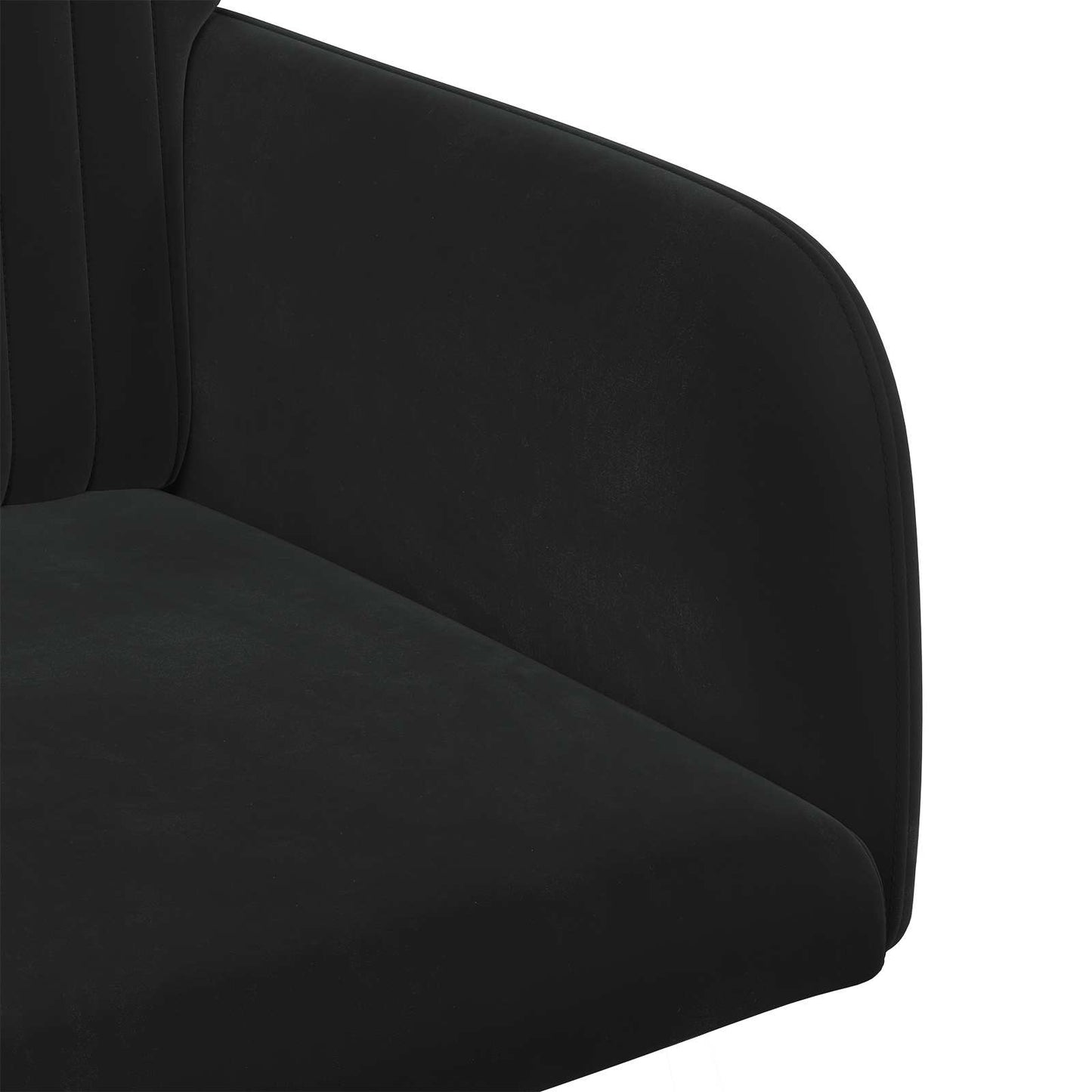 vidaXL Καρέκλες φαγητού 4 pcs Βελούδο Μαύρο 55 x 50 x 84 εκ.