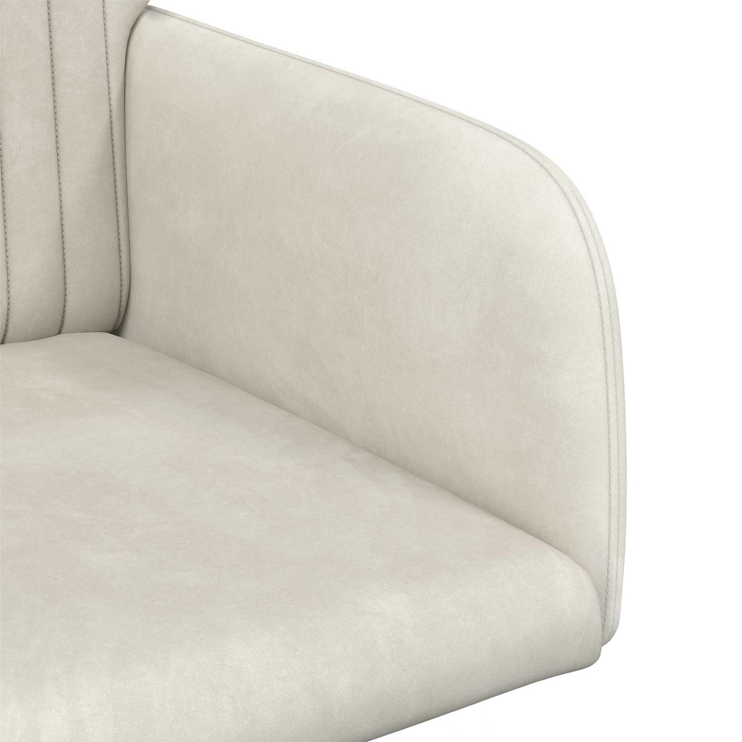 vidaXL Καρέκλες φαγητού 4 pcs Βελούδο Κρεμ 55 x 50 x 84 εκ.