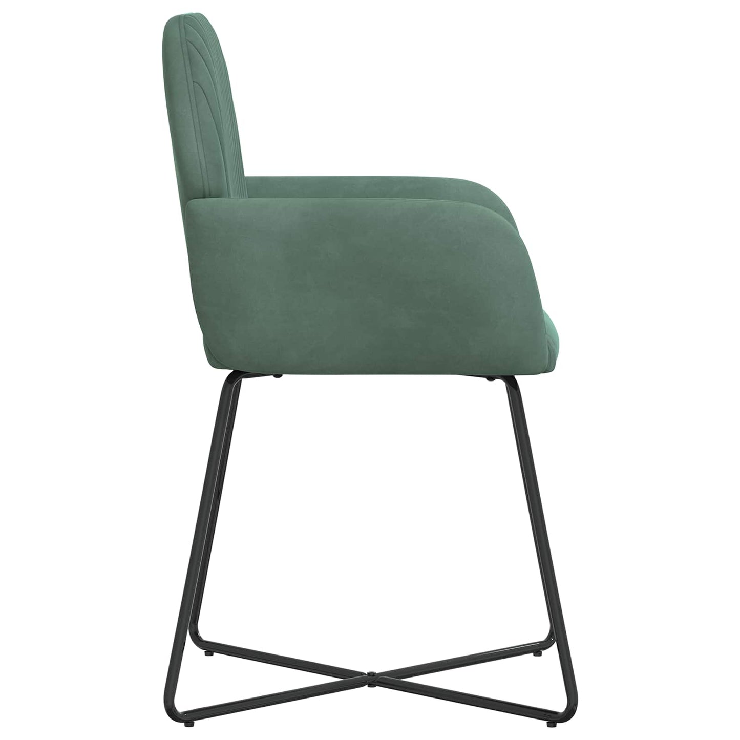 vidaXL Καρέκλες φαγητού 4 pcs Βελούδο Θαλασσί 55 x 50 x 84 εκ.