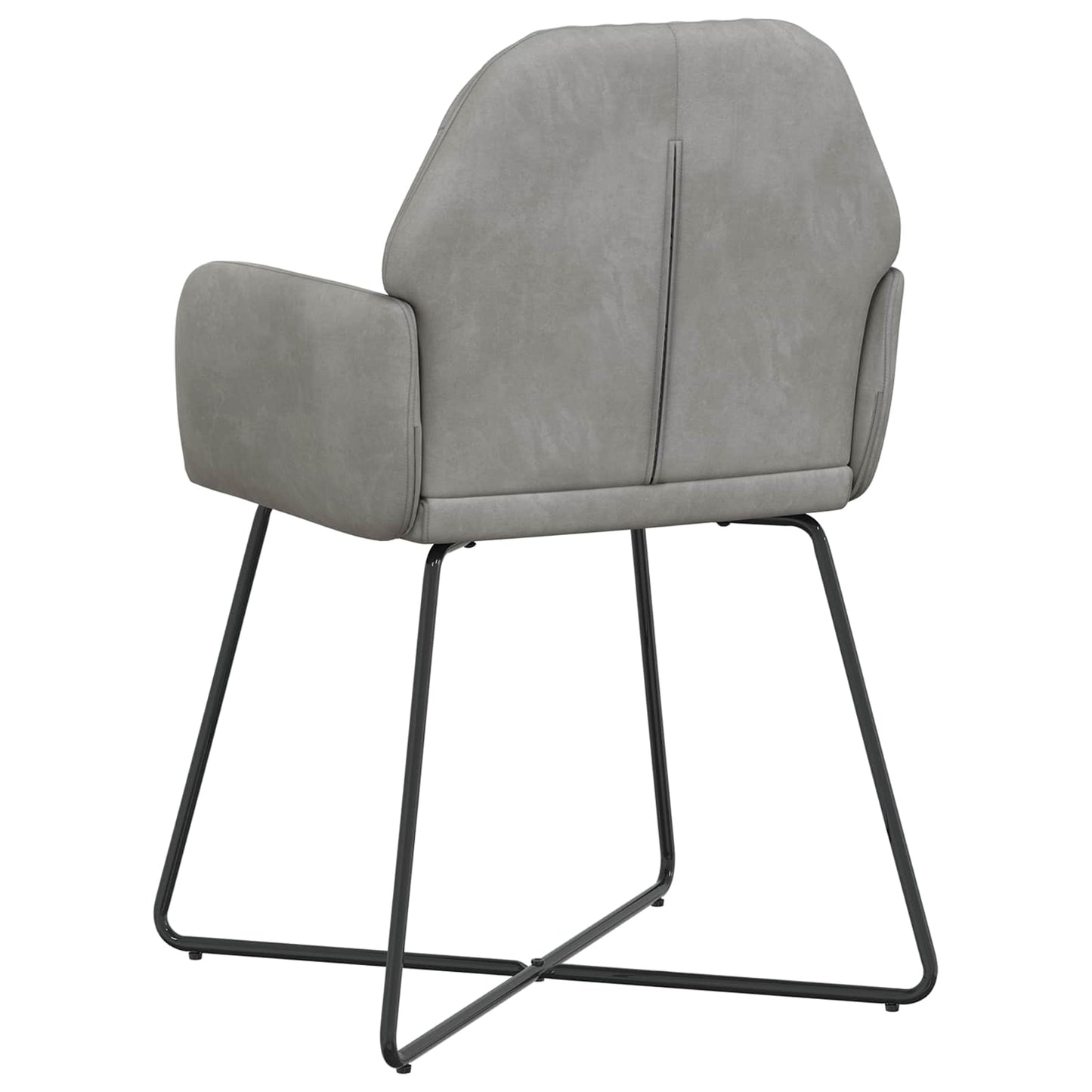 vidaXL Καρέκλες φαγητού 6 pcs Βελούδο Ανοιχτό γκρι 55 x 50 x 84 εκ.