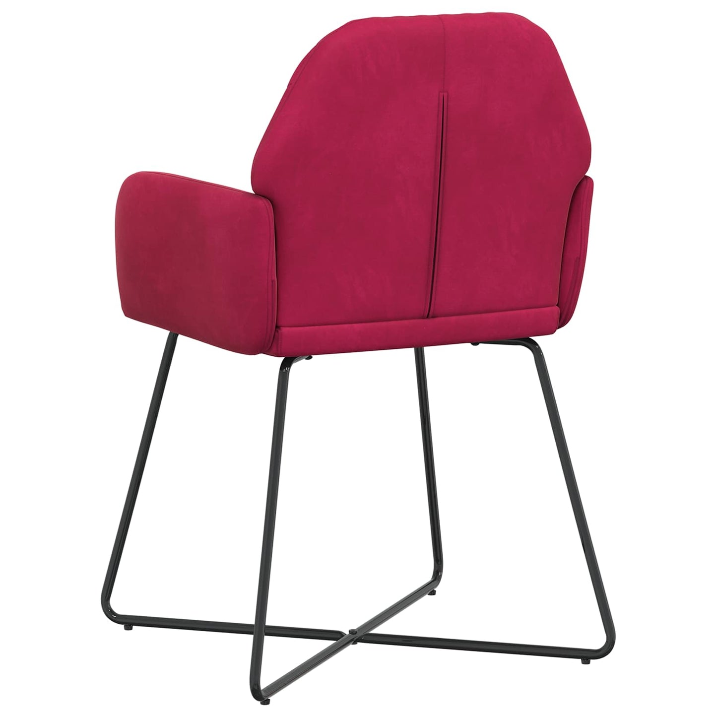 vidaXL Καρέκλες φαγητού 6 pcs Βελούδο Κόκκινο 55 x 50 x 84 εκ.