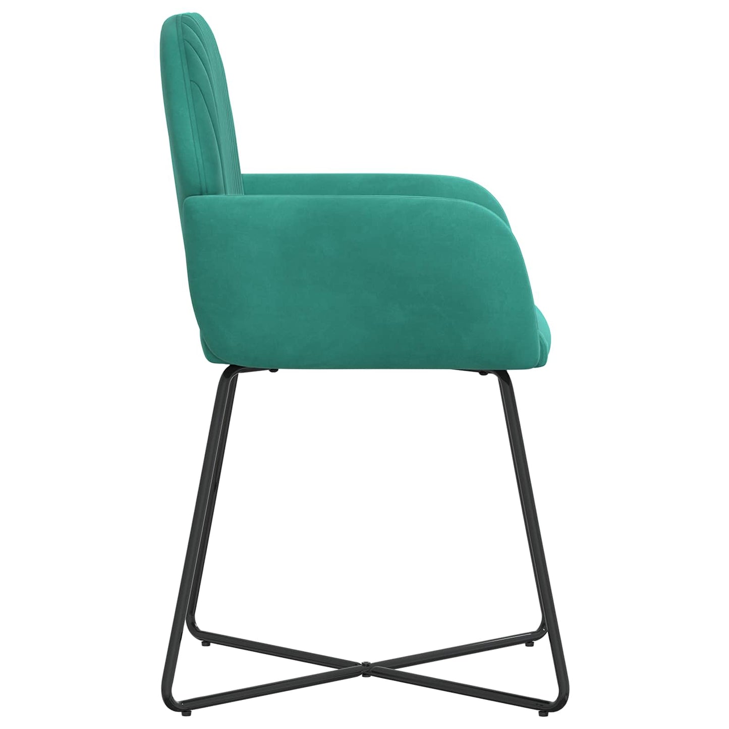 vidaXL Καρέκλες φαγητού 6 pcs Βελούδο Τιρκουάζ 55 x 50 x 84 εκ.