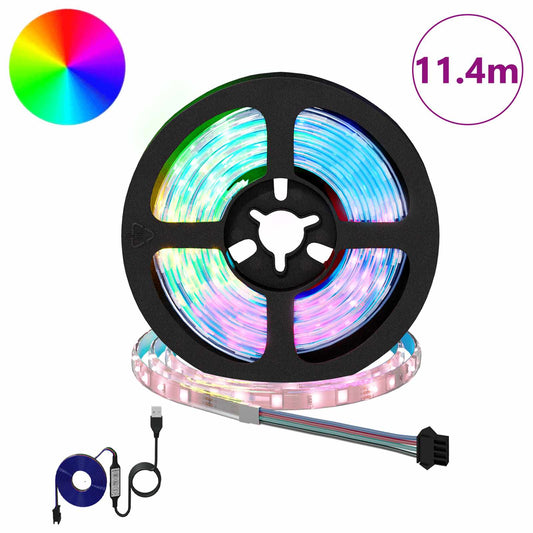 vidaXL Λωρίδα LED 12 τμχ. Μαύρο και Διαφανές Χαλκός και Πλαστικό