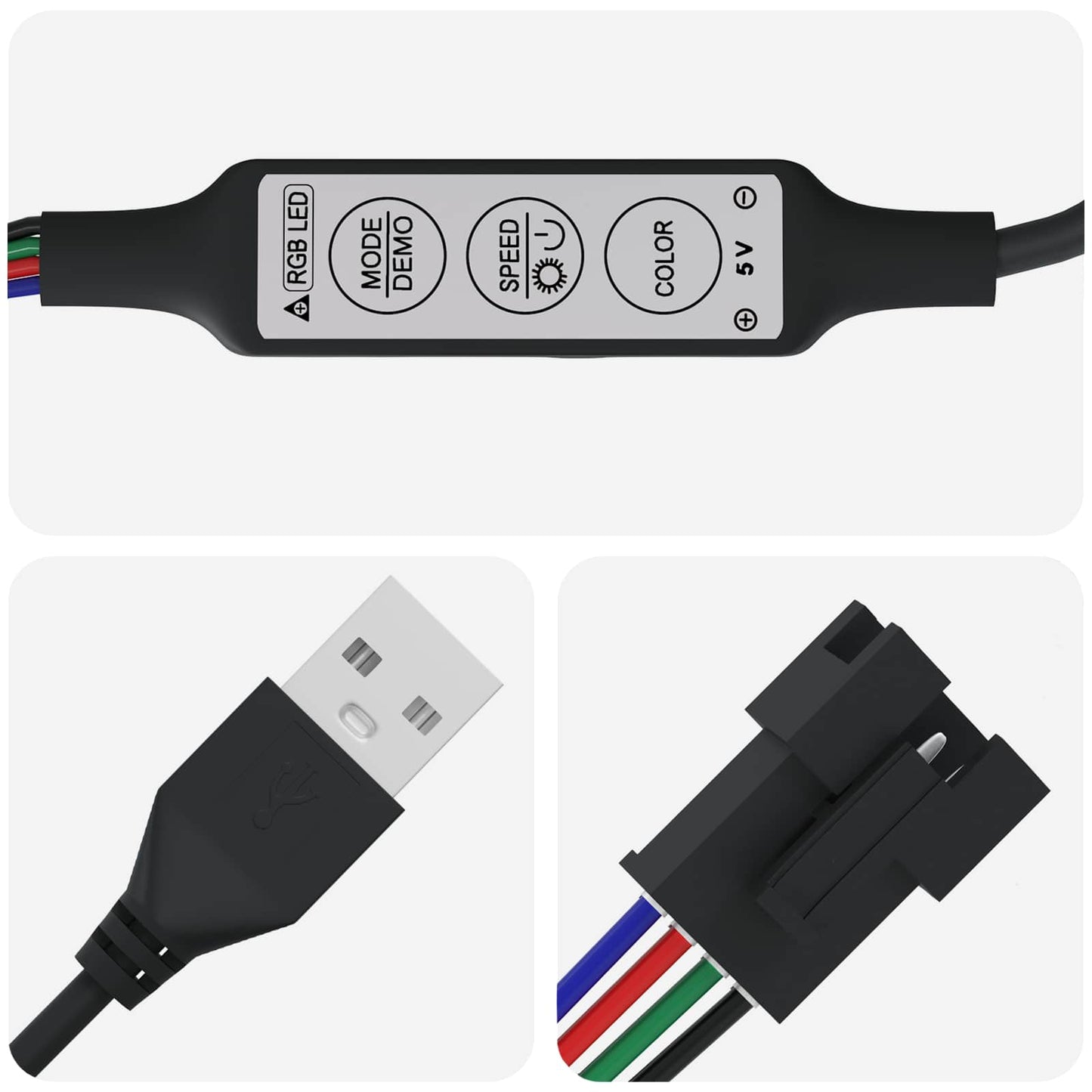 vidaXL Λωρίδα LED 2 pcs Μαύρο και Λευκό 1745 χιλιοστά