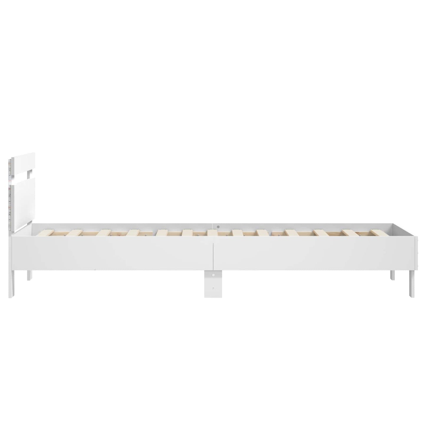 vidaXL Κρεβάτι με φωτισμό LED Λευκό 80 x 200 cm Επεξεργασμένο Ξύλο