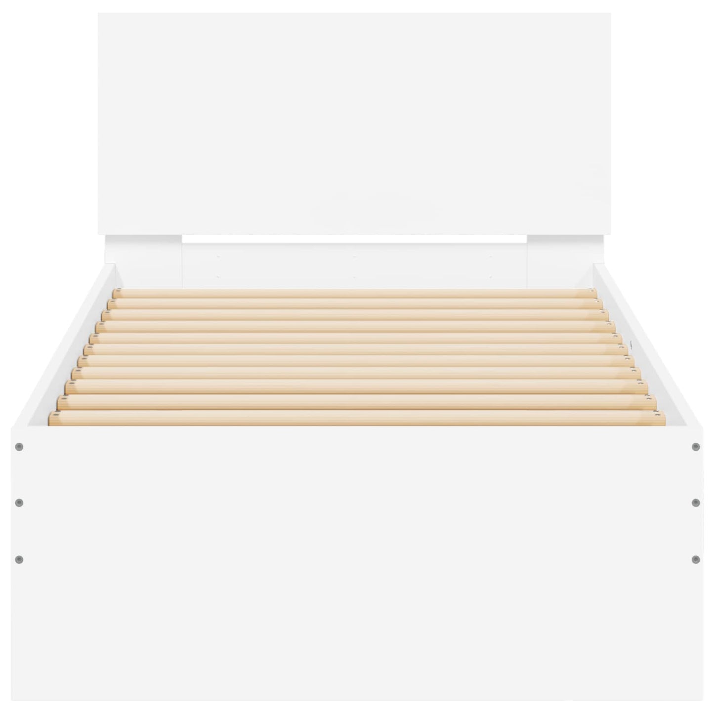 vidaXL Κρεβάτι με φωτισμό LED Λευκό 80 x 200 cm Επεξεργασμένο Ξύλο