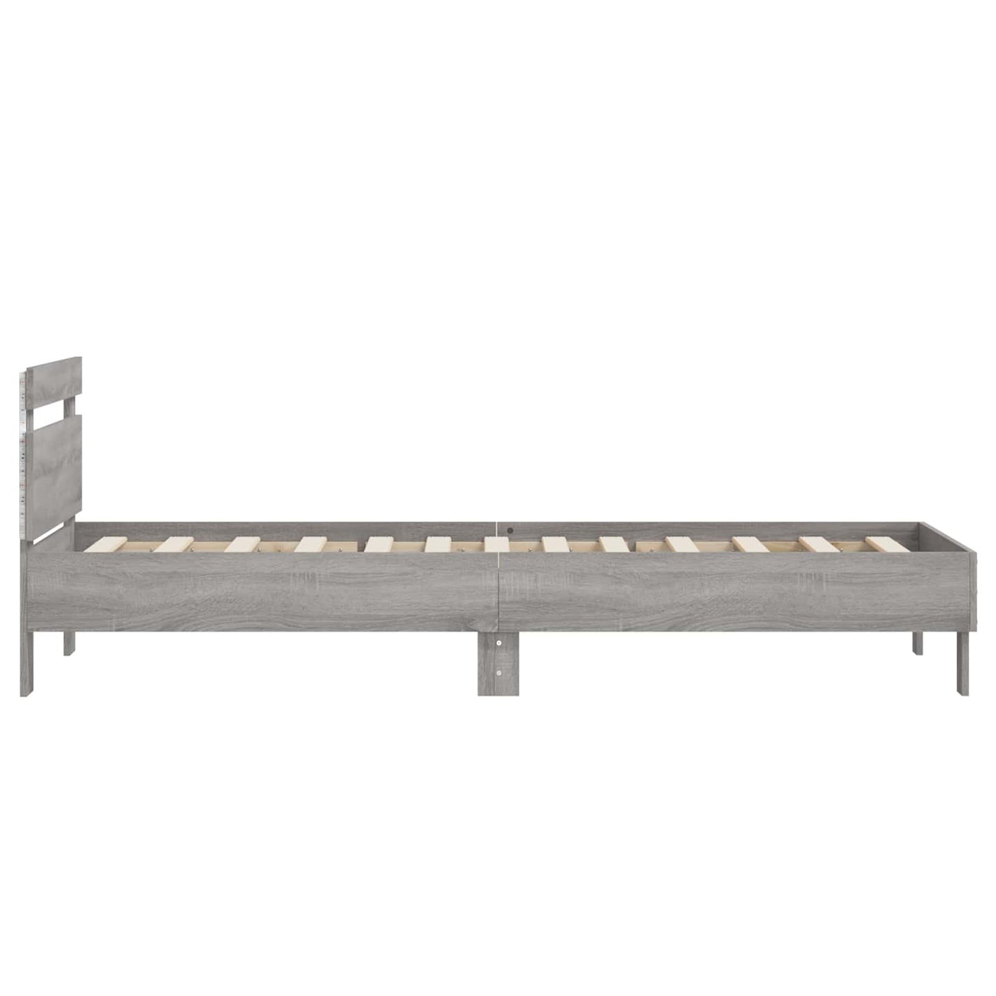 vidaXL Κρεβάτι με φωτισμό LED Γκρι Sonoma 80 x 200 cm