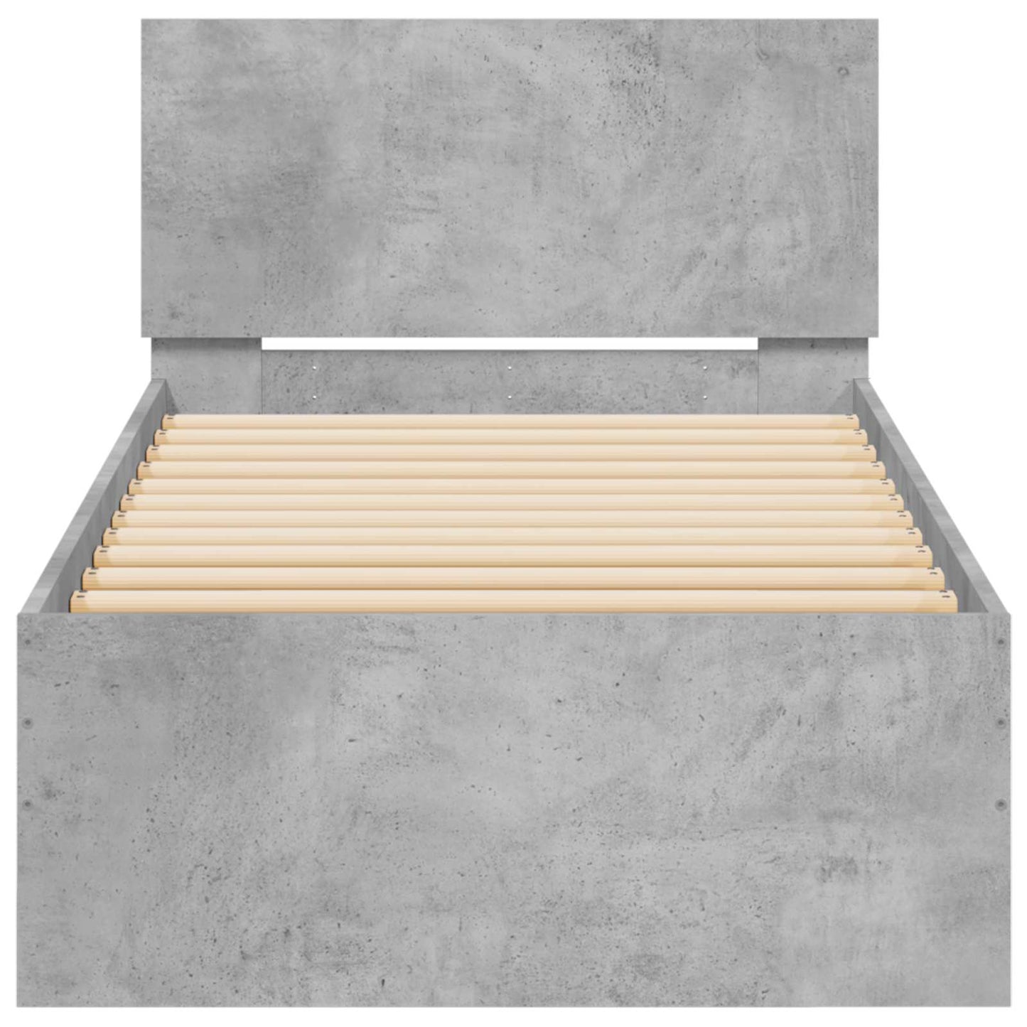 vidaXL Κρεβάτι με φωτισμό LED Γκρι Σκυροδέματος 80 x 200 cm