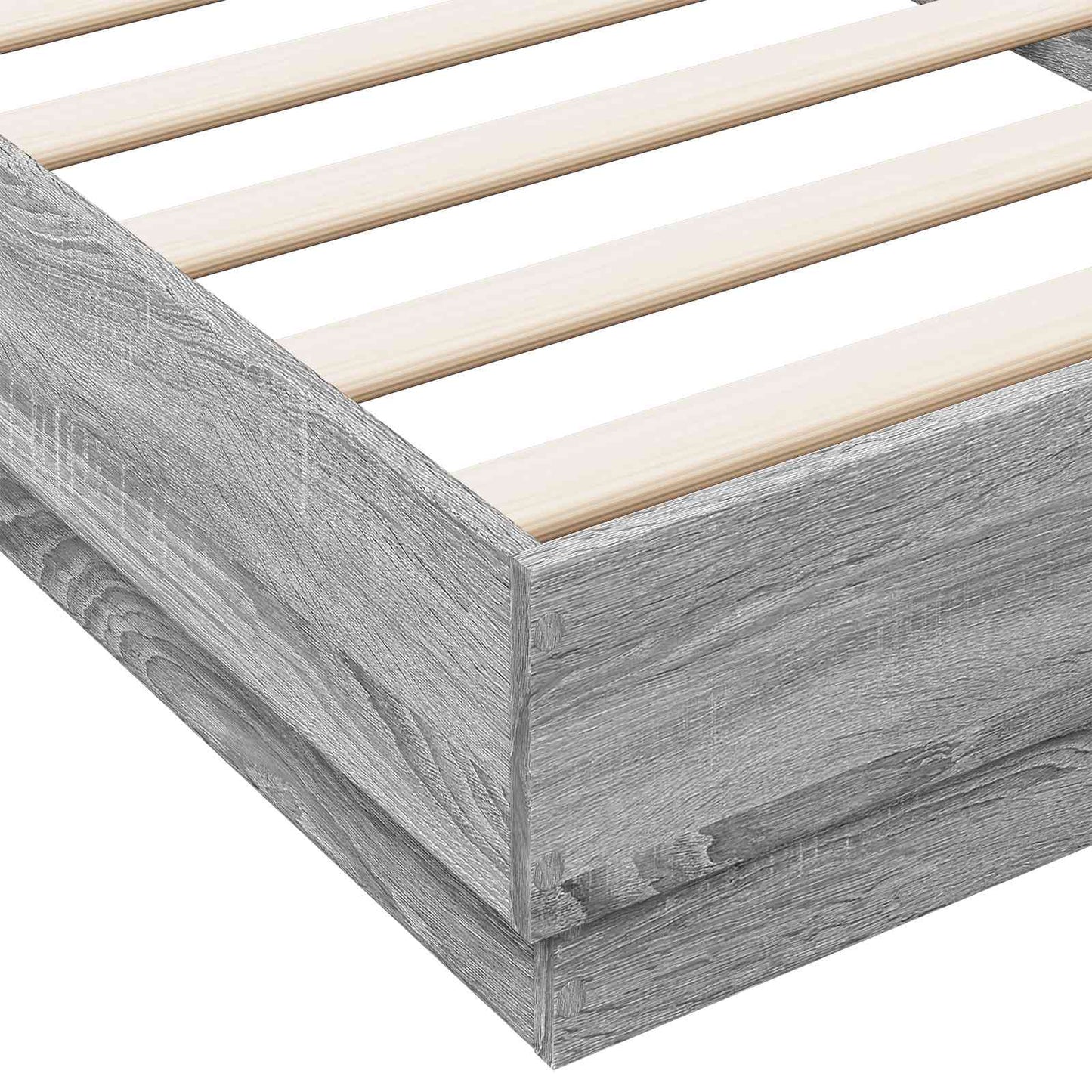 vidaXL Κρεβάτι με φωτισμό LED Γκρι Sonoma 80 x 200 cm