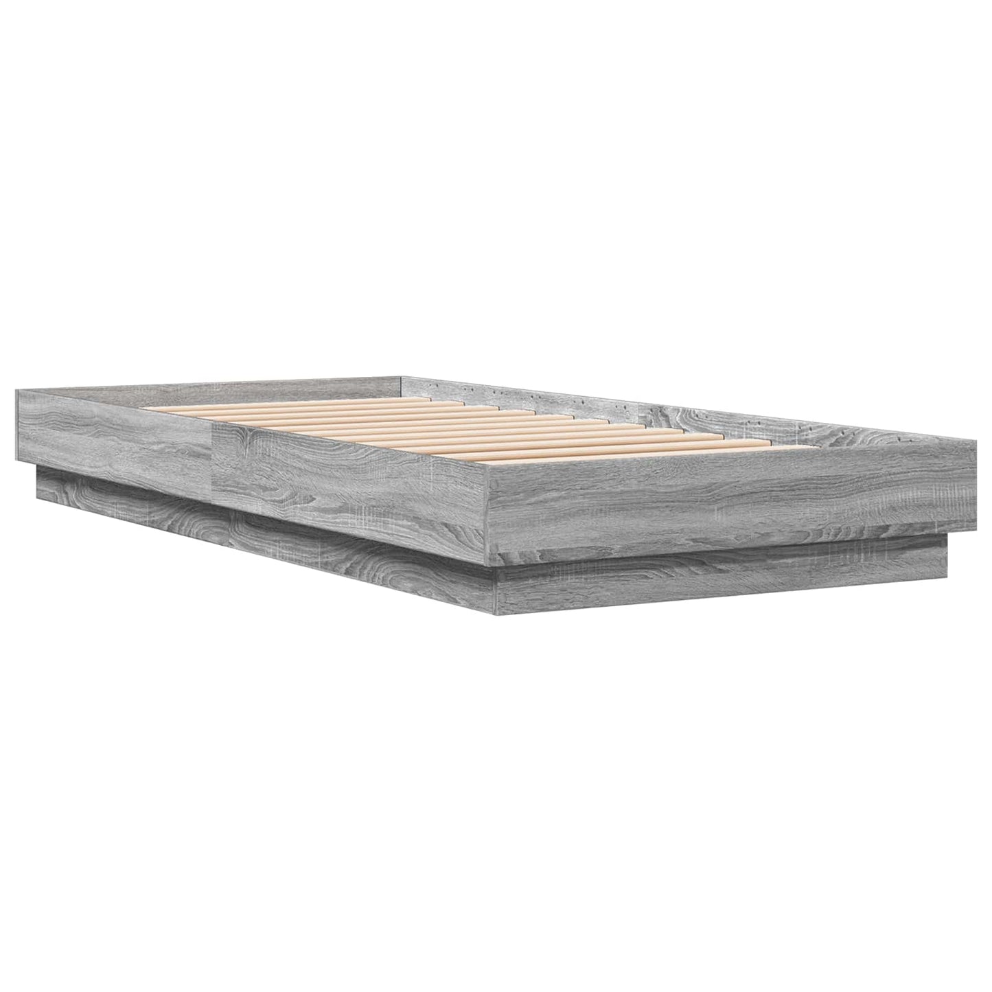 vidaXL Κρεβάτι με φωτισμό LED Γκρι Sonoma 80 x 200 cm