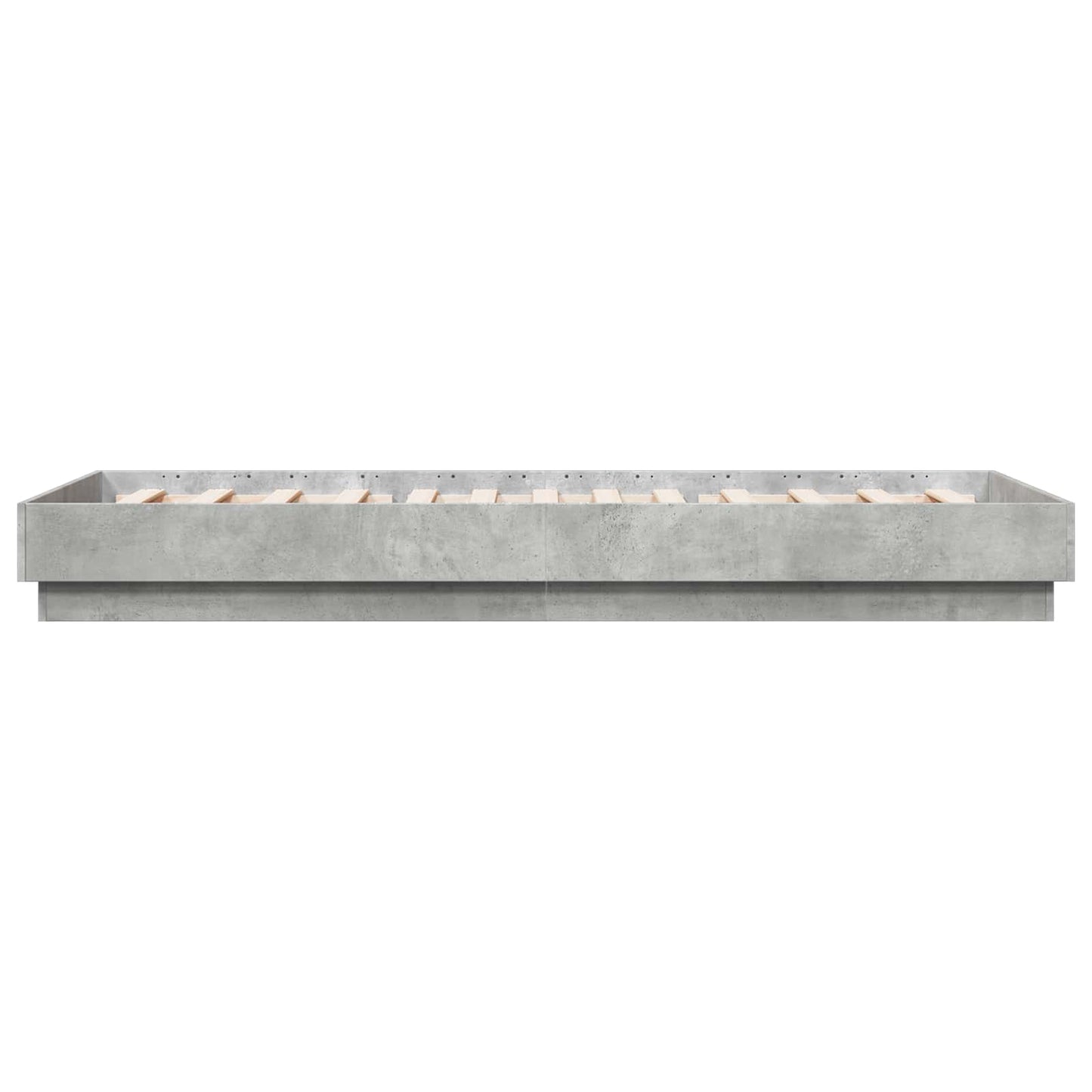 vidaXL Κρεβάτι με φωτισμό LED Γκρι Σκυροδέματος 80 x 200 cm