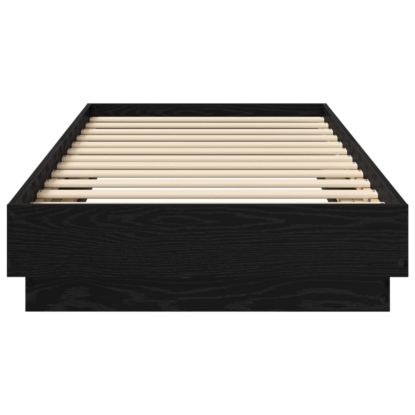 vidaXL Κρεβάτι με φωτισμό LED Μαύρη Δρυς 80 x 200 cm
