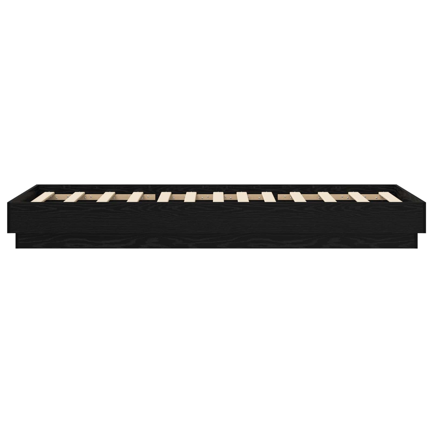 vidaXL Κρεβάτι με φωτισμό LED Μαύρη Δρυς 80 x 200 cm