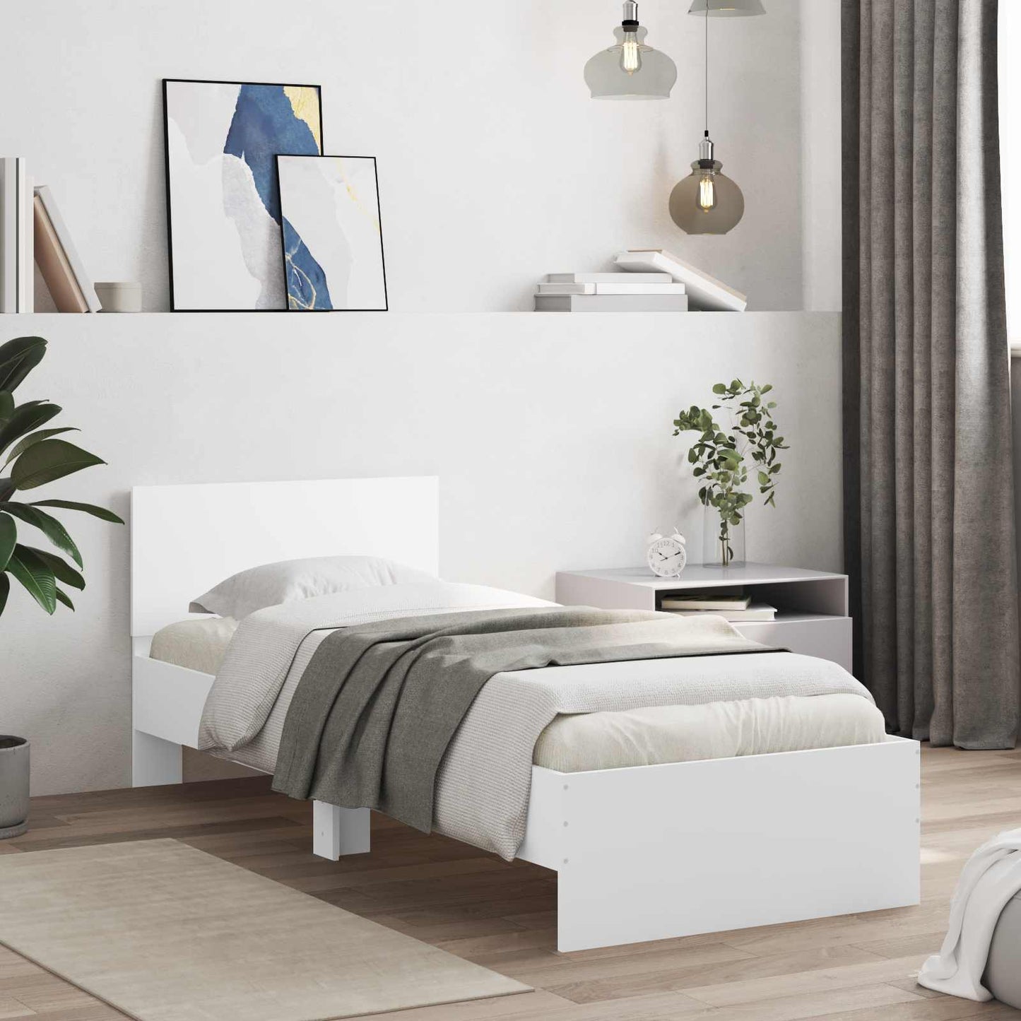 vidaXL Κρεβάτι με Κεφαλάρι Λευκό 80 x 200 cm