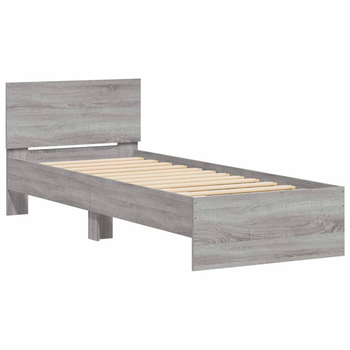 vidaXL Κρεβάτι με Κεφαλάρι Γκρι Σονομά 80 x 200 cm