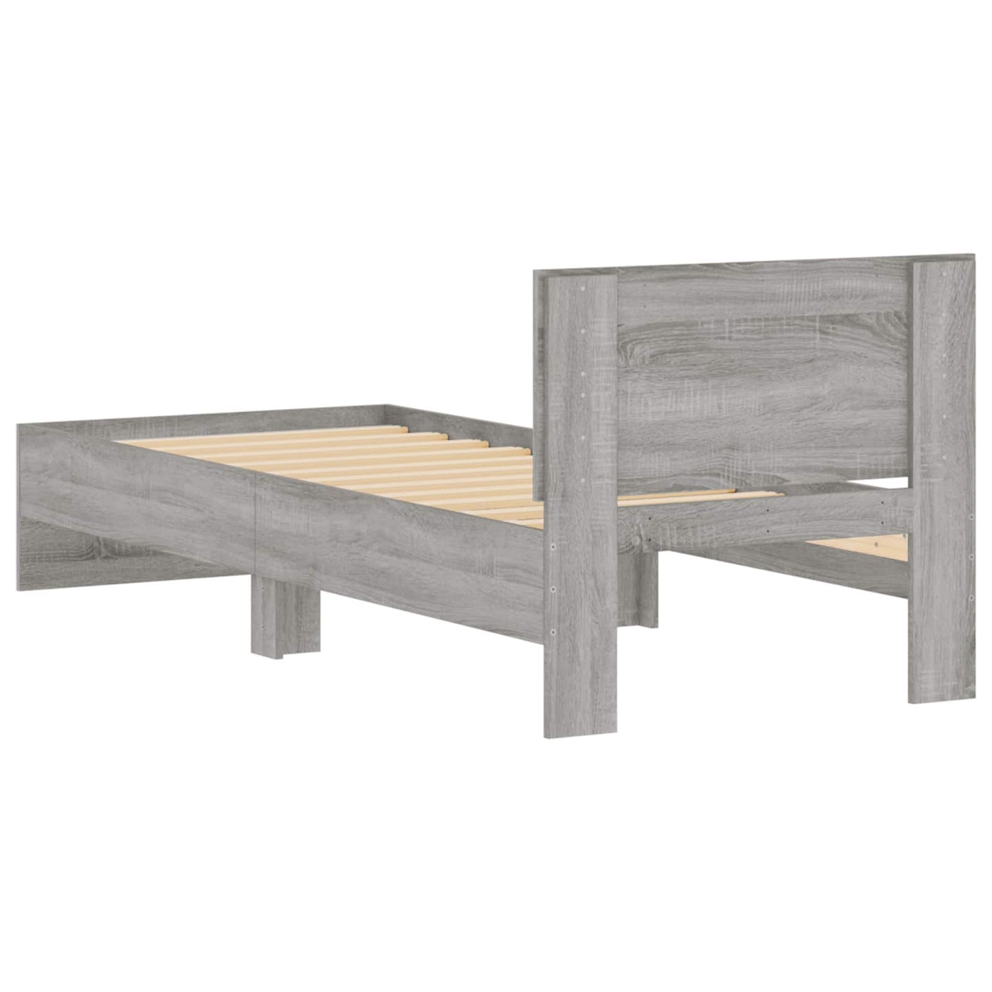 vidaXL Κρεβάτι με Κεφαλάρι Γκρι Σονομά 80 x 200 cm