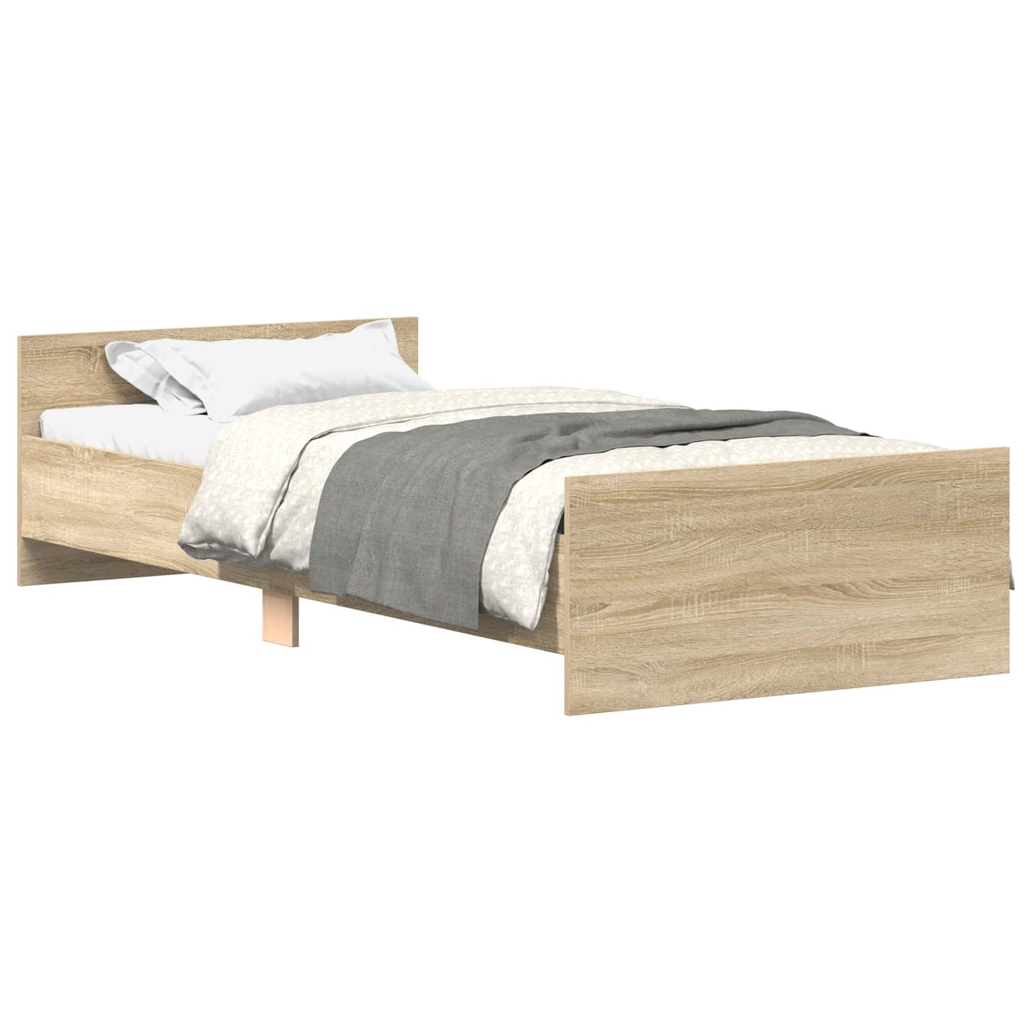 vidaXL Κρεβάτι με Κεφαλάρι Sonoma Δρυς 80 x 200 cm Επεξεργασμένο Ξύλο