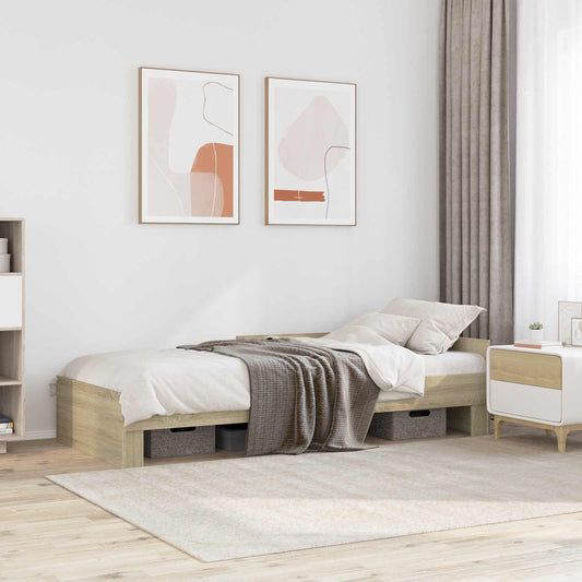 vidaXL Κρεβάτι με Κεφαλάρι Sonoma Δρυς 80 x 200 cm Επεξεργασμένο Ξύλο
