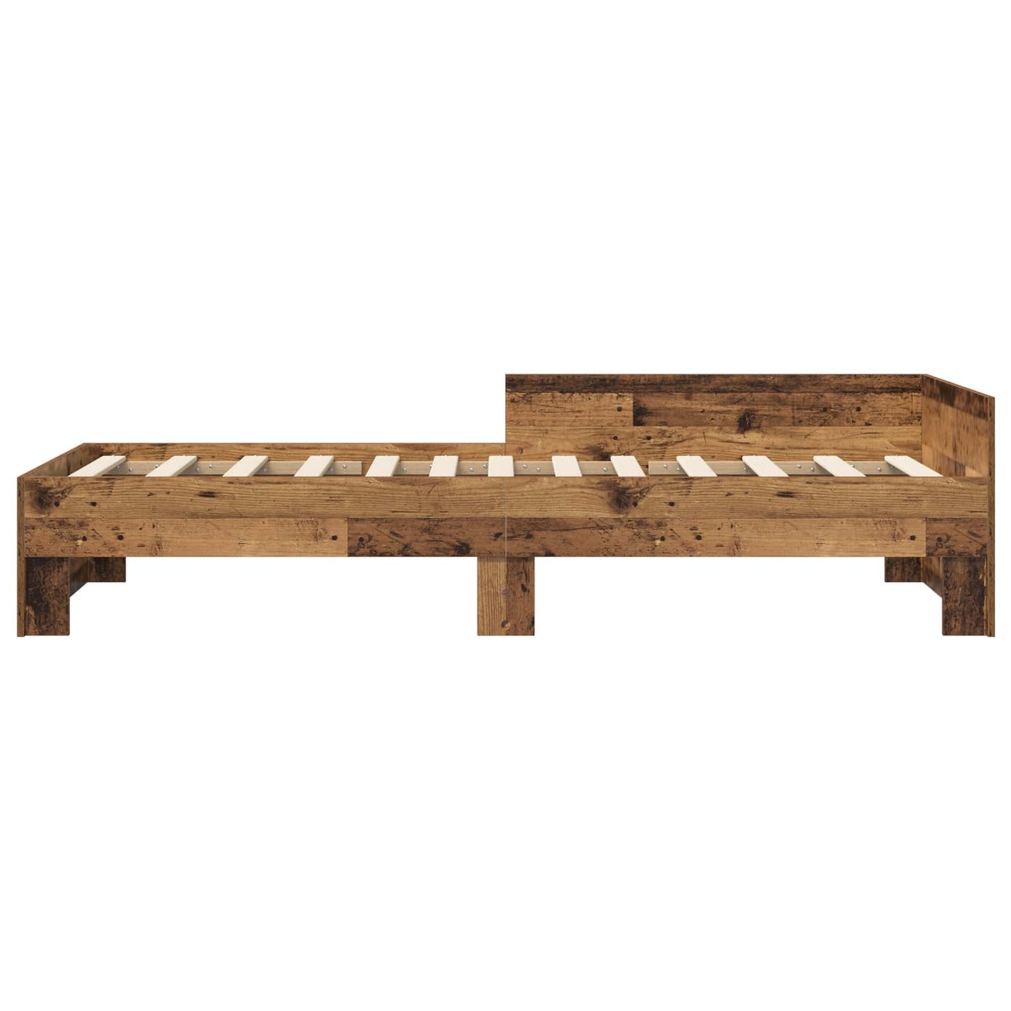 vidaXL Κρεβάτι με Κεφαλάρι Παλαιωμένο ξύλο 80 x 200 cm
