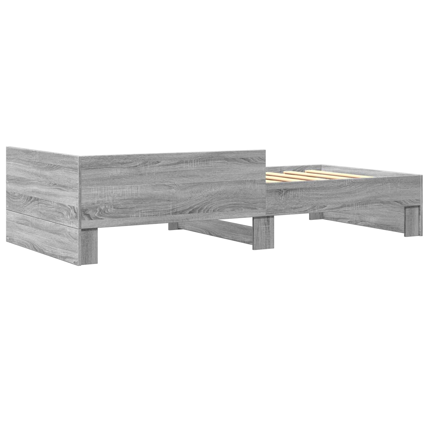 vidaXL Κρεβάτι με Κεφαλάρι Γκρι Sonoma 80 x 200 cm Επεξεργασμένο Ξύλο