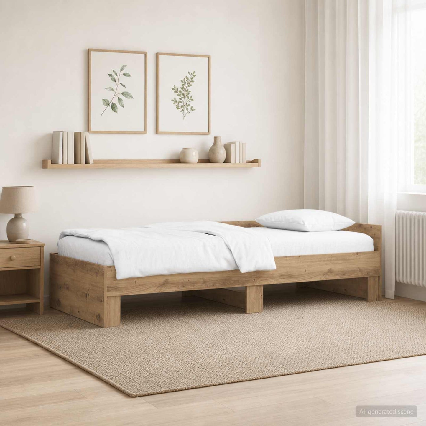 vidaXL Κρεβάτι με Κεφαλάρι Artisan Δρυς 80 x 200 cm Επεξεργασμένο Ξύλο