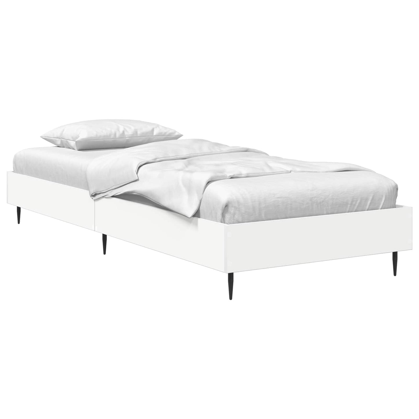 vidaXL Σκελετός Κρεβατιού Λευκό 80 x 200 cm Επεξεργασμένο Ξύλο