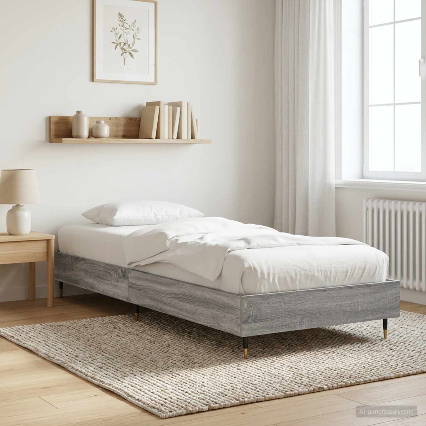 vidaXL Σκελετός Κρεβατιού Γκρι Sonoma 80 x 200 cm Επεξεργασμένο Ξύλο