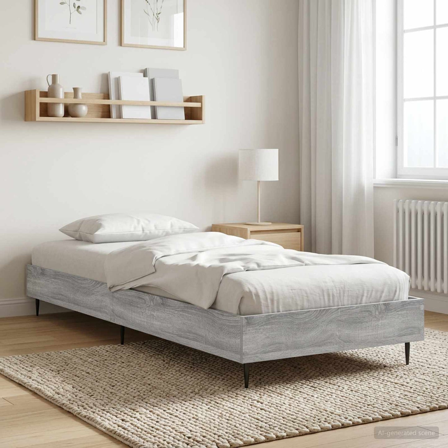 vidaXL Σκελετός Κρεβατιού Γκρι Sonoma 80 x 200 cm Επεξεργασμένο Ξύλο