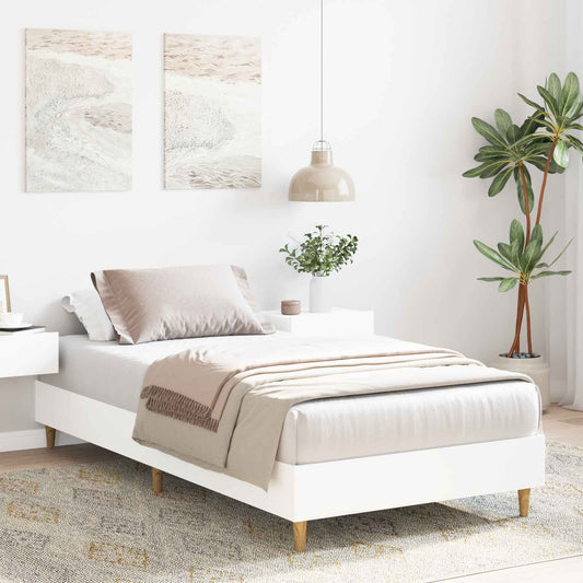 vidaXL Σκελετός Κρεβατιού Λευκό 80 x 200 cm Επεξεργασμένο Ξύλο