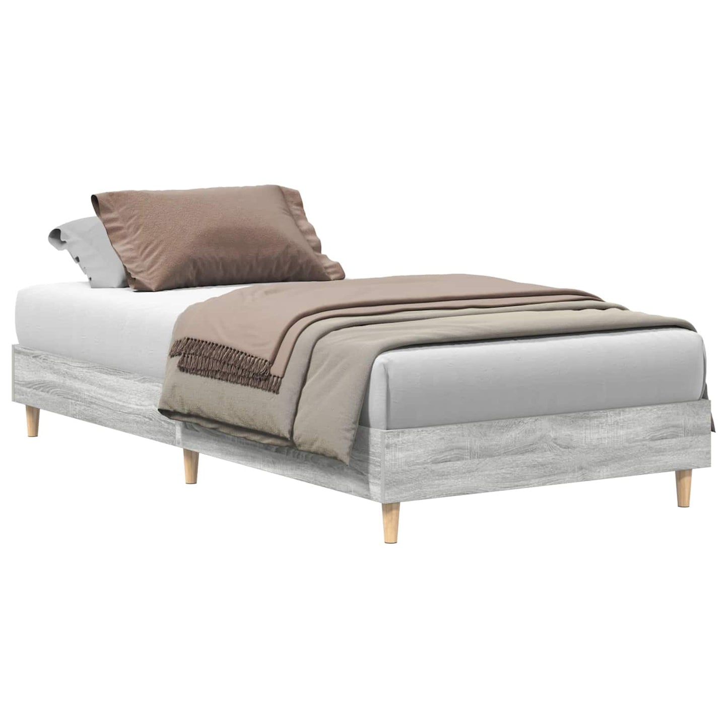 vidaXL Σκελετός Κρεβατιού Γκρι Sonoma 80 x 200 cm Επεξεργασμένο Ξύλο