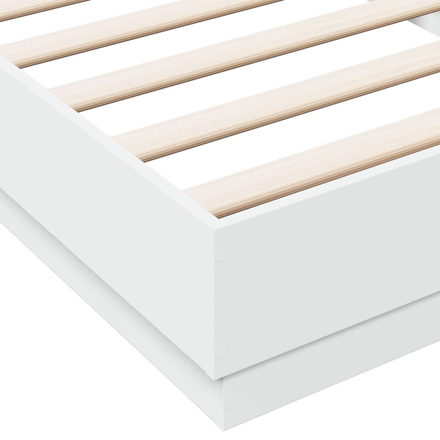 vidaXL Κρεβάτι δαπέδου Λευκό 80 x 200 cm Επεξεργασμένο Ξύλο
