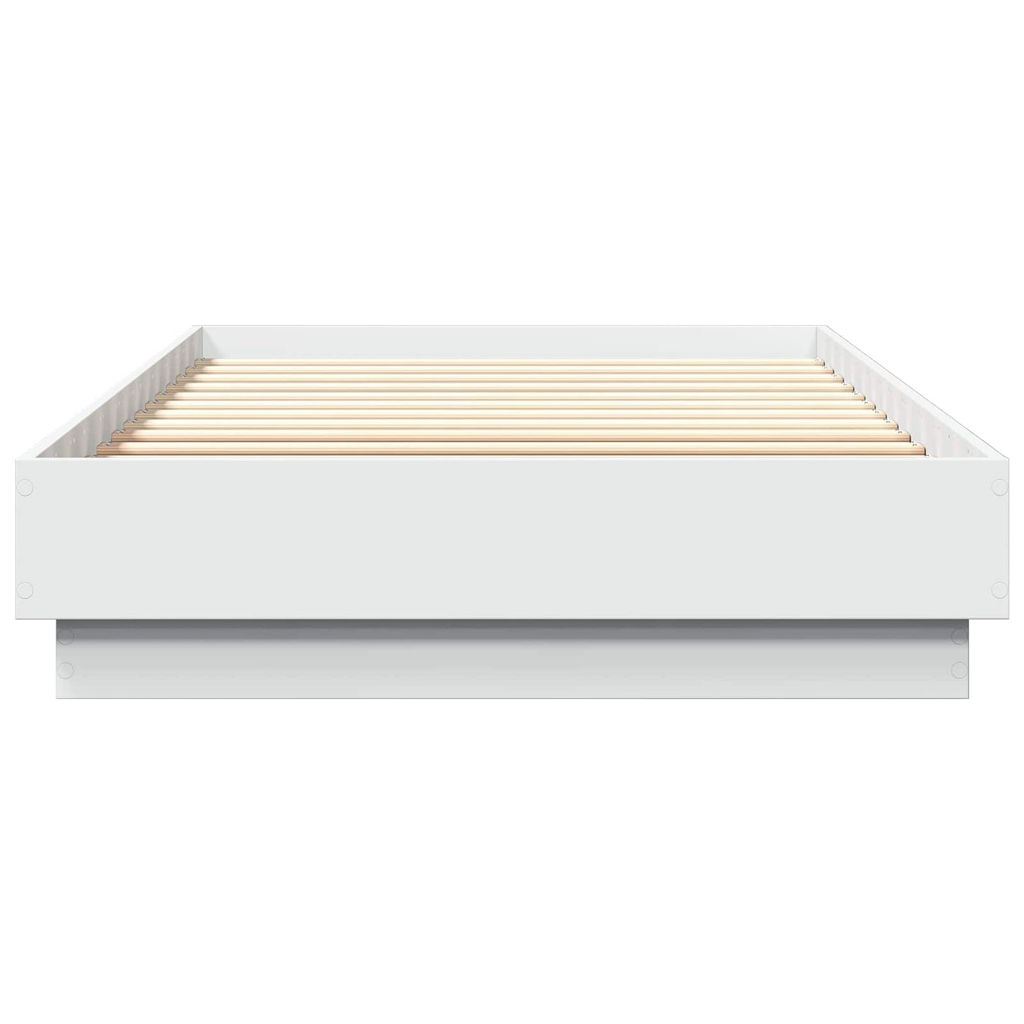 vidaXL Κρεβάτι δαπέδου Λευκό 80 x 200 cm Επεξεργασμένο Ξύλο