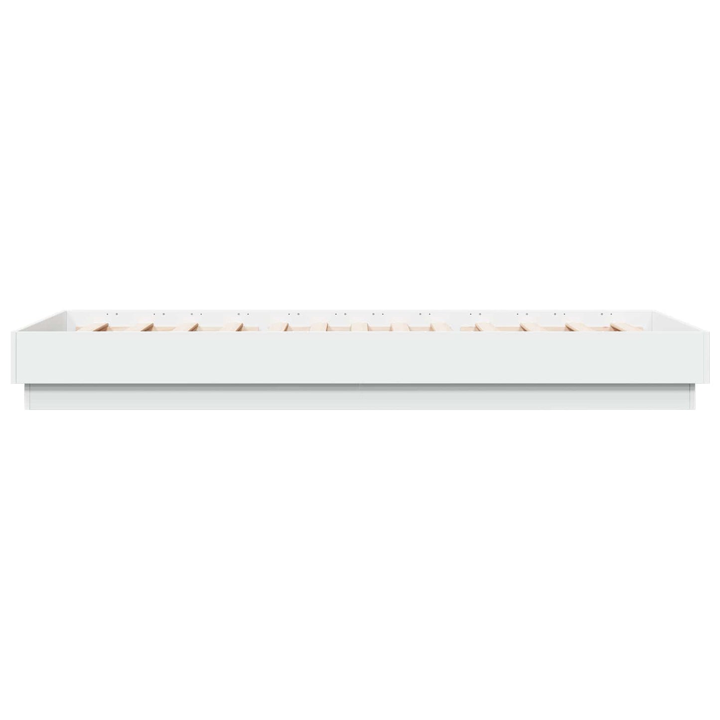 vidaXL Κρεβάτι δαπέδου Λευκό 80 x 200 cm Επεξεργασμένο Ξύλο