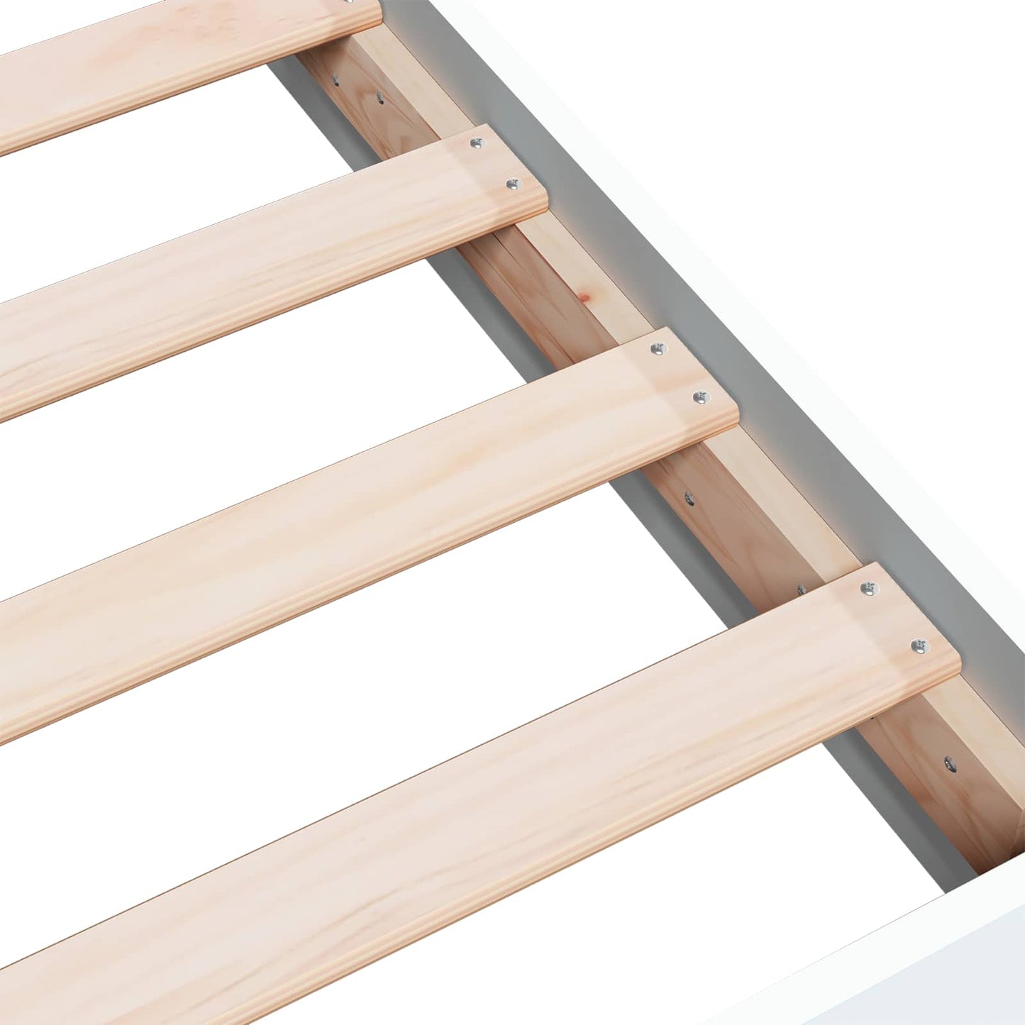 vidaXL Κρεβάτι δαπέδου Λευκό 80 x 200 cm Επεξεργασμένο Ξύλο